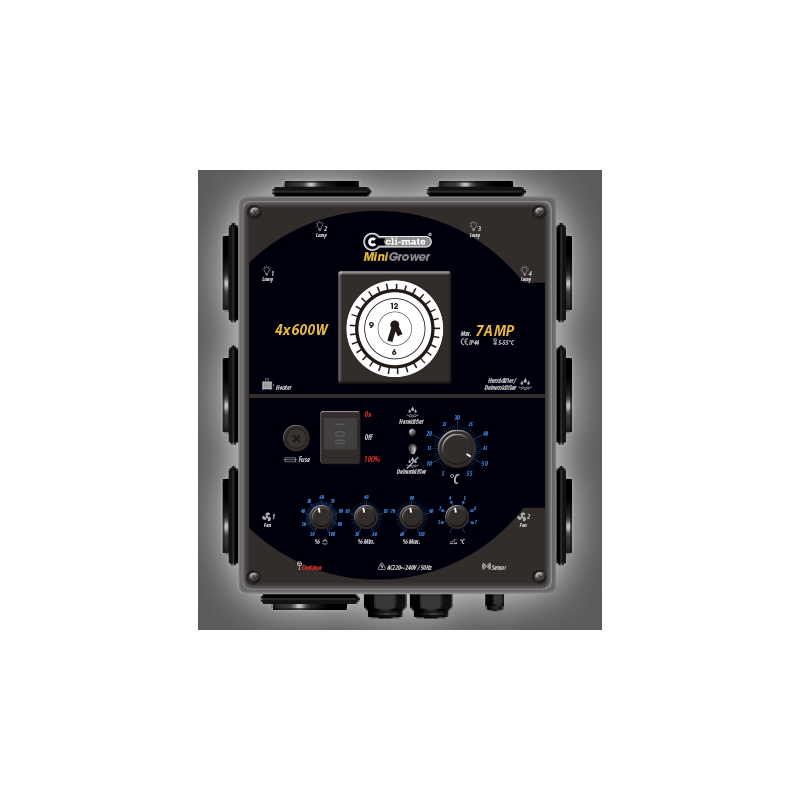 Temporizador,controlador histeresis y (des) Humidificador 4X600 +7AMP