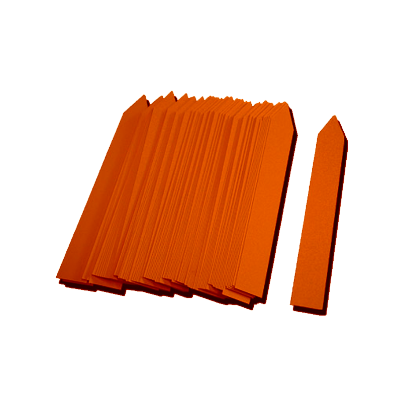 Etiqueta PVC 16x100mm naranja (500uds)